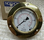 Noshok 25.310.100 1/4 Brass 0-100 Psi/bar Pressure Gauge Unused #9. Fixed Price $59.95.