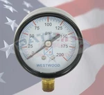 Westwood S100-136 Ref# 46645 Pressure Gauge 0-200 Psi 1/8 Npt Lm Face. Fixed Price $7.28.