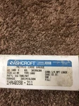 New In Box Ashcroft 4ZG19! 1HAW0398 - 211 Metric Case Gauge Size 63MM, Type 1088. Fixed Price $9.96.