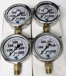 Lot 4 Zenport (3) LPG600 (1) LPG1000 Glycerin Liquid Filled ,600 Psi. Fixed Price $27.50.