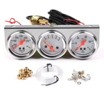 2"52MM Oil Pressure Amp Meter Water Temp Triple 3 In 1 Set Chrome Gauges. Fixed Price $22.00.