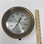 Antique Brass Metal Pressure Gauge Ashton Boston Usa Steampunk. Fixed Price $140.00.