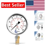 Liquid-filled Stainless Steel Pressure Gauge 0-160 Psi/kpa For Hydraulics & Air. Fixed Price $25.99.
