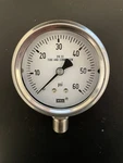 Wika Pressure Gauge 0-60 Psi, 316 Ss, Liquid Fillable, Shipping Included. Fixed Price $64.00.
