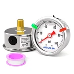 Meanlin Measure Pressure Gauge, Glycerin Filled 0-100PSI, Silver. Fixed Price $19.71.