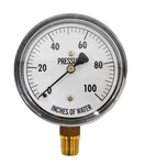 Cole-parmer KC25-100"H2O Pressure Gauge Size In. 2.5 1/4" Npt(m), Lower. Fixed Price $63.83.