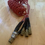 Jupiter Pneumatics 3 Way 1/4 Id 10'X Npt Red Recoil Hose W/ Fittings. Fixed Price $74.94.