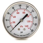 Commercial Pressure Gauge, To 200 Psi, 1/2 In Dial, 1/4 Npt, Center Back. Fixed Price $23.89.