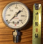 Span High Purity Pressure Gauge 0-3000PSI Stainless Steel Metal Gasket VF7. Fixed Price $60.00.