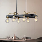 Industrial Rectangular Chandelier,black Gold Linear Kitchen Island Pendant Light. Fixed Price $120.99.