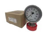 New Ashcroft 35-1032-SL-20L-100# Sanitary Gauge 3-1/2" 351032SL20L100#. Fixed Price $395.00.