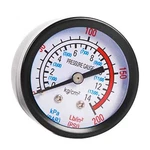 New Air Pressure Gauge 2" Dial Center Back Mount 1/4"NPT - To 200PSI. Fixed Price $10.89.