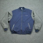 Vintage Mueller Jacket Mens Xl Blue Grey Quilt Lined Fire Hydrants Varsity. Fixed Price $22.66.