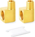 Gasher 2PCS 1/4" Npt (1/2"-20 I)(90 Degree), Yellow. Fixed Price $14.05.
