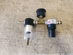 Parker R374-0B Pneumatic Regulator With Water Trap And Pressure Gauge Used. Fixed Price $75.00.