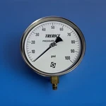 Stainless Steel Pressure Gauge, Lower Conn. 1/4" Npt 4.5"- Trerice (0-100 Psi). Fixed Price $13.00.