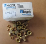 (1) Legris 0103 12 13 Brass Metric Compression Fitting W/ Nuts. Fixed Price $23.95.