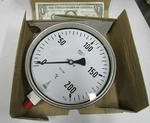 Armaturenbau 6" Stainless Steel Pressure Gauges 0-200 Millibars? 1/4" Rch 160-3. Fixed Price $129.95.