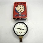 Vintage Usg 2" Manifold Vacuum & Pressure Combination Gauge 30" - 60# Psi Box. Fixed Price $30.00.