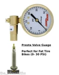 Meiser Accu-gauge 0-30PSI Presta Valve Low Tire Dial Gage Fat Bike. Fixed Price $15.94.