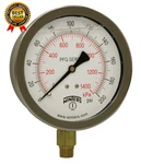 Winters 4" Dial Size, Liquid Filled Industrial Pressure Gauge, Brass Internals,. Fixed Price $77.09.