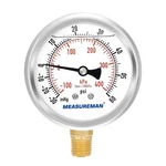 Measureman 2-1/2" Dial Size, Glycerin Filled Pressure Gauge, -14.7-60 Psi. Fixed Price $14.72.