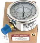 Nib Marsh J7648P Gauge 2.5'' Sevb 1/4NPT, 0-100PSI & Kpa. Fixed Price $25.95.