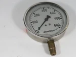 Ashcroft 10-1008-SL-02L-600# Glycerine Pressure Gauge 0-600 Psi Shelf Wear Used. Fixed Price $64.28.