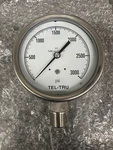 Tel-tru 40300SS2L1H94 Pressure Gauge 0-3000 Psi Size 1/2 Lm. Fixed Price $35.00.