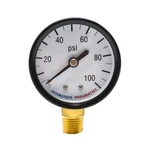 Regular Air Pressure Gauge 100 Psi 2 Inch Diameter 1/4 Npt Bottom Mount. Fixed Price $9.67.