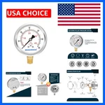 Precision 2-1/2" Liquid Filled Pressure Gauge, 0-60PSI, Stainless Steel Case. Fixed Price $16.19.