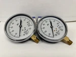 Pack Ametek Gauge 80/250 Psi. Face DIAMETER-3.5" R1590K, 1/4" Npt Bottom. Fixed Price $20.00.