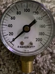 Ashcroft Pressure 200 Psi 5WH48 Bottom Mount. Good Compressor Gauge. 1/4IN. Fixed Price $10.00.
