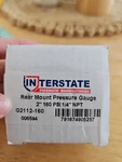 Interstate Pressure Gauge Psi 2" Dia. 1/4" Npt Bottom Mount G2112-160. Fixed Price $14.99.