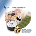 2-1/2" Water Pressure Test Gauge, 0-200 Psi, Red Max Pointer, 3/4" Female Hos.... Fixed Price $23.17.