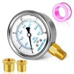 Meanlin Measure Stainless Steel 1/4" Npt 2.5" Face 0-10PSI, Silver. Fixed Price $18.99.