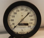 Vintage 0-600 Lb. Subd. Psi Ashcroft 7327 Pressure Gage 7.5" Steampunk.. Fixed Price $22.50.
