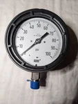 Wika 232.34 Process Gauge 4.5" 0-100 Psi 316SS 1/2 Npt Solid Front New Open Box. Fixed Price $90.00.