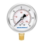 Measureman 2-1/2INCH Dial Size, Oil Filled Pressure Gauge, 0-30 Psi. Fixed Price $14.72.