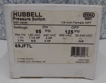 Hubbell P69JF7L Pressure Switch 1/4" Npt Female With Lever On 95 Off 125 Psi New. Fixed Price $49.49.