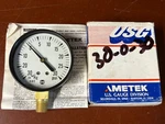 New Usg Ametek Pressure Gauge 30-0-30 Psi 2.5" Face 1/4" Npt. Fixed Price $10.99.
