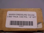 Marsh Pressure Gauge 2.860' Face, - Psi, 1/8" Npt. Fixed Price $8.99.
