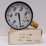Ametek Heavy Duty Gauge 2-1/2" 0-2000 Psi * New Open Box. Fixed Price $18.99.