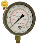 4" Dial Size, Liquid Filled Industrial Pressure Gauge, Brass Internals,stainless. Fixed Price $77.09.