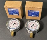 Pair Of Measureman Liquid Filled Pressure Gauges 1000 Psi 7000 Kpa & 1/4" Npt. Fixed Price $31.00.