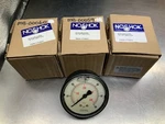 (3) Noshok 25-910-60 Oil Filled Pressure Gauge Back Mount 1/4" , Psi. Fixed Price $35.00.