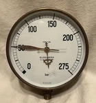Vintage Budenberg 8" Pressure Gauge Industrial 8356025 Turned Into Clock. Fixed Price $49.00.