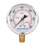 Measureman 2-1/2" Dialglycerin Filled Stainless Steel Case Brass Inside 0-300.... Fixed Price $20.23.