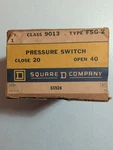 Nos Square Pumptrol 9013 FSG-2 Pressure Switch 20-40 Psi Made In Usa Box. Fixed Price $21.85.
