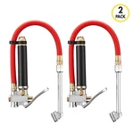 Heavy-duty Tire Pressure Gauge With Inflator, Dual Head Air Chuck, 10-120 Psi. Fixed Price $19.99.